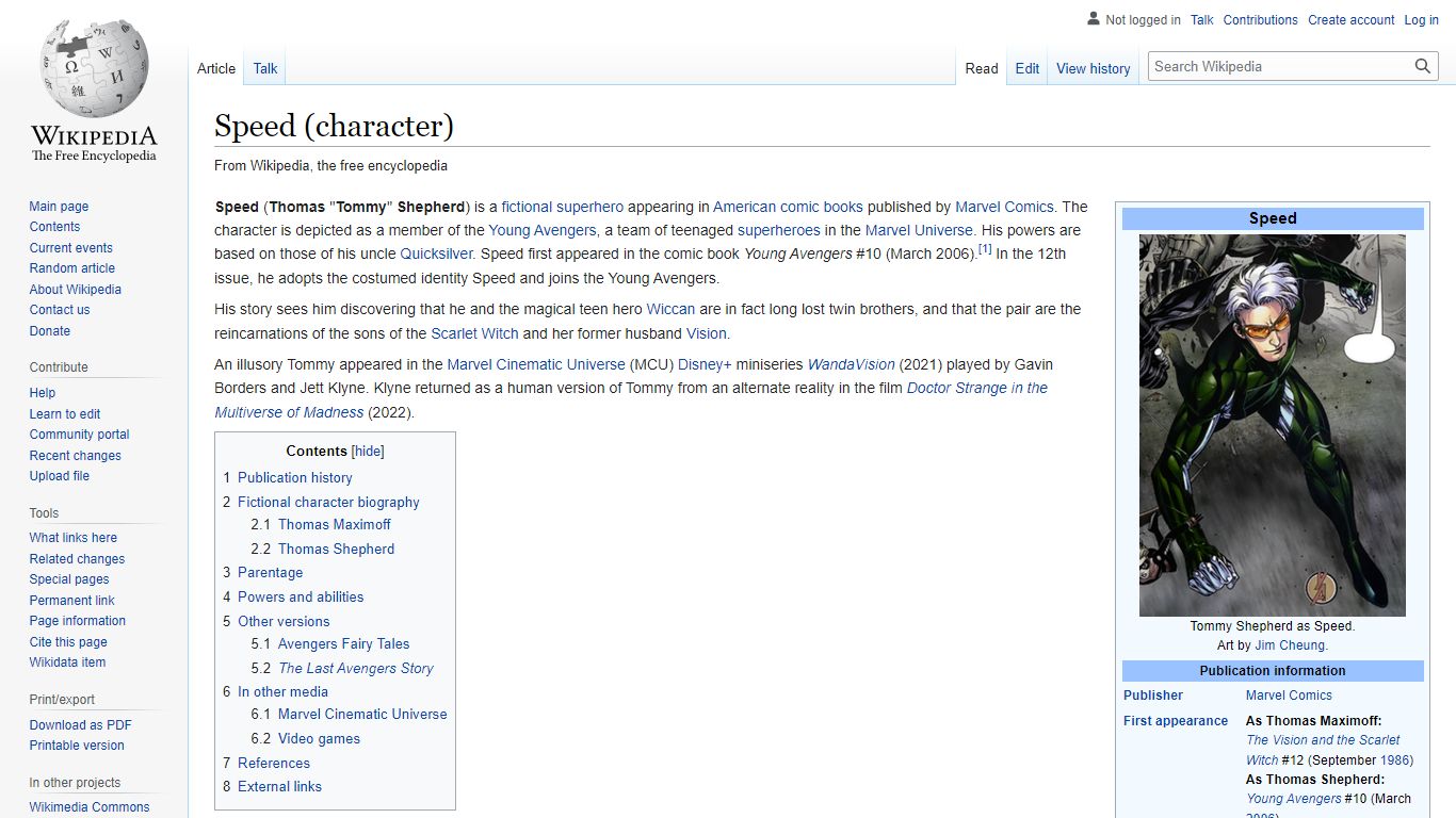 Speed (character) - Wikipedia