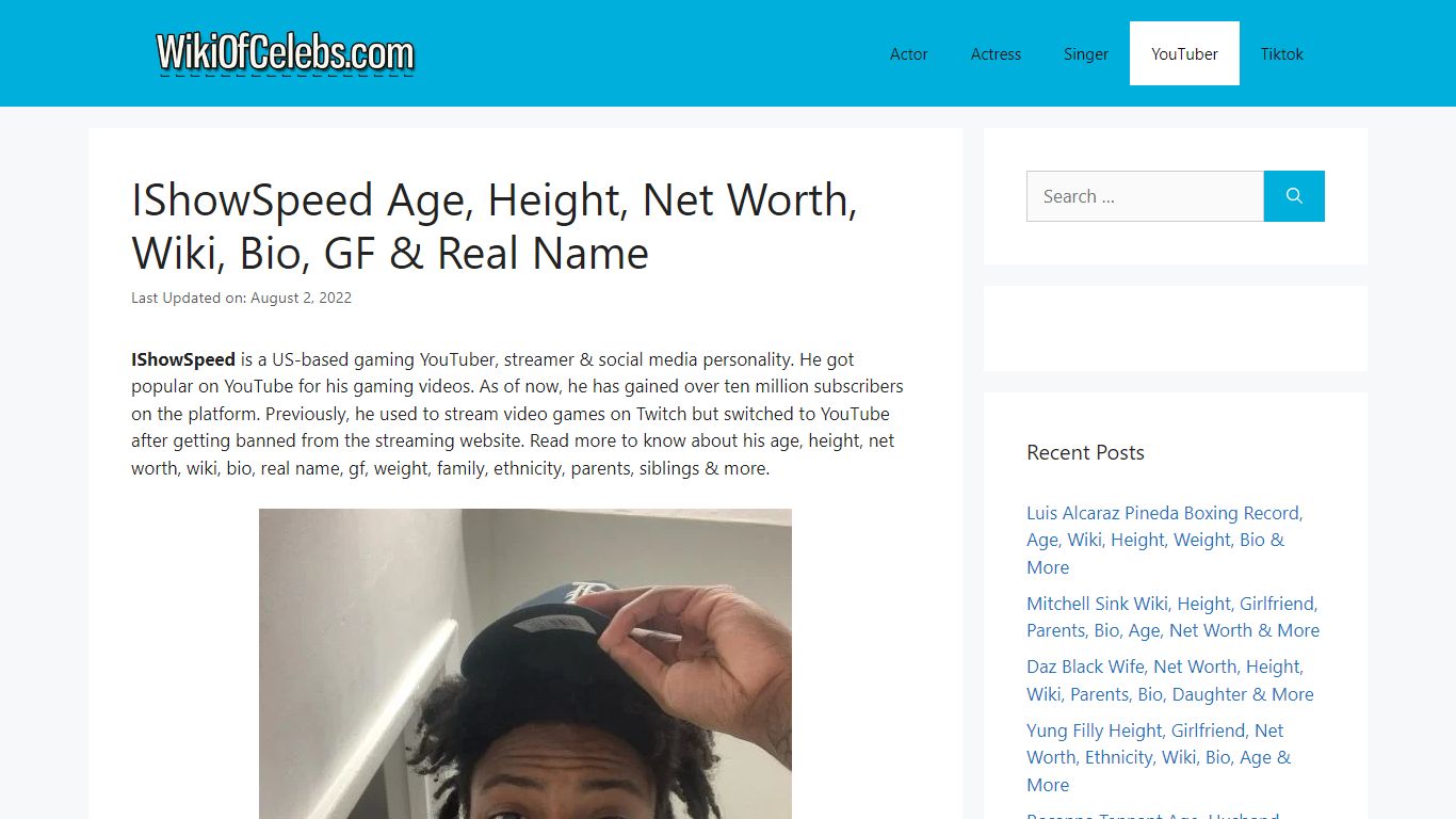 Ishowspeed Bio, Height, Girlfriend, Real Name, & Net Worth